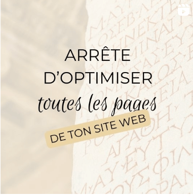 Publication Instagram sur l'indexation des pages d'un site Web